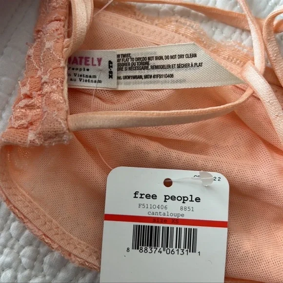 NWT Free People Bralette - Cantaloupe (XS) - Picture 5 of 5